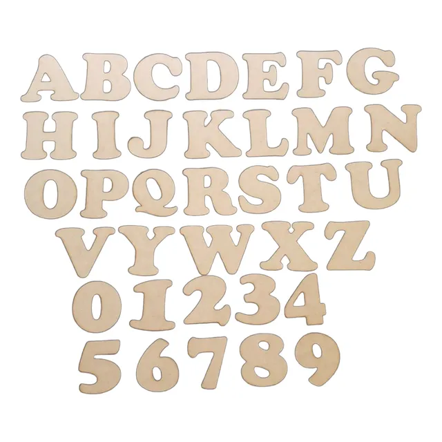 Kit Alfabeto Completo 26 Letras E Números 0 Á 9 15cm Mdf Cru