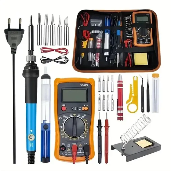Kit De Soldador Eléctrico C/herramientas, Puntas, Multímetro