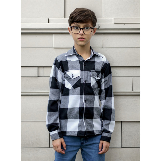 Camisa Flanela Xadrez Maximus Meninos Infantil Longa Camisa Flanela Xadrez Maximus Meninos Infantil Longa