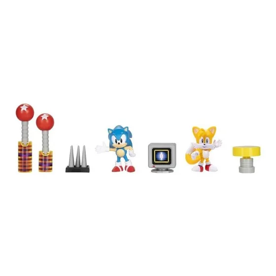 Set Sonic Hedgehog - Diorama Electrico Con Sonic Y Tails