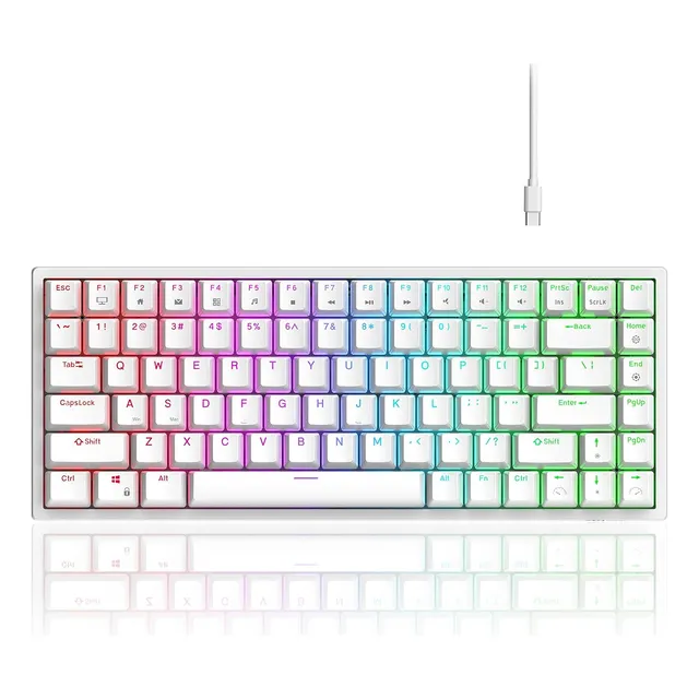 Rk Royal Kludge Rk84 Wired Rgb 75% Hot Swappable Mechanical