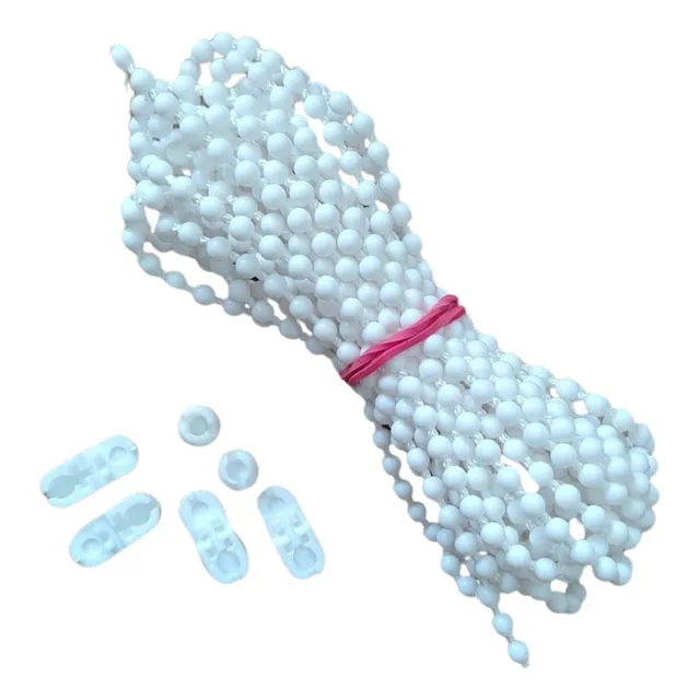 Kit Cadena Persiana Enrollable Con Conectores Y Topes Blanco