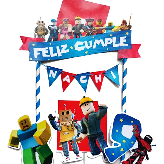 Adorno De Torta Cake Topper Pinchos Roblox Nena