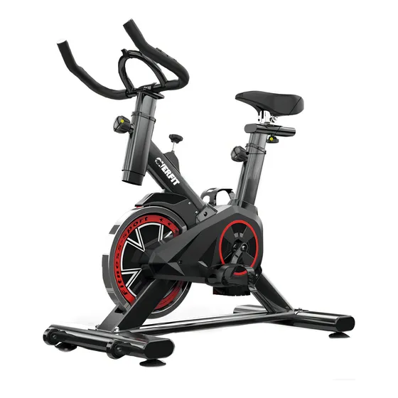 Bicicleta Estática Overfit Basic Para Spinning Negra Y Roja