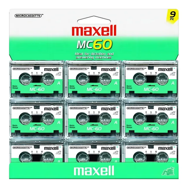 Microcasetes Maxell Mc-60 Ur (paquete De 9), Paquete De 9