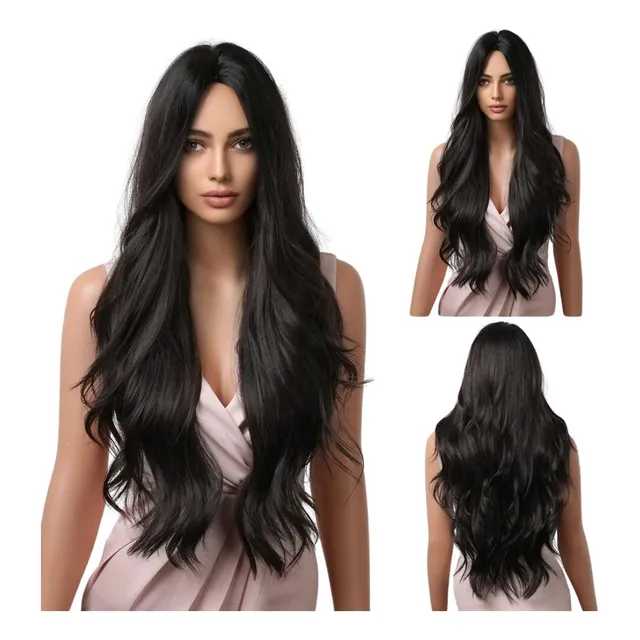 Peruca Wig  Fibra Ogânica Levemente Ondulada Aspecto Natural