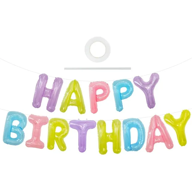 Cartel Globos Feliz Cumpleaños 16 Pulgadas