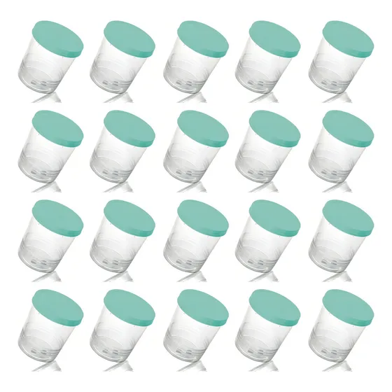 24 Pote Porta Alimento Tampa De Rosca 500 Ml Kit 24 Peças Cor Sortido