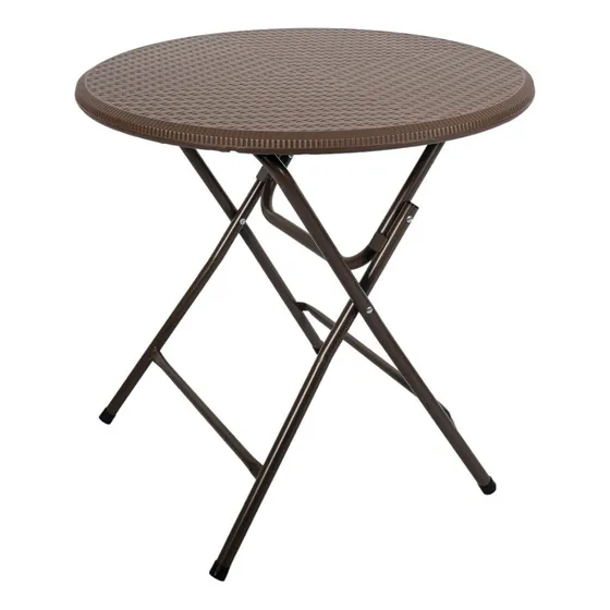 Mesa Plegable Redonda 80x74 Cms Rattan Café Northwest