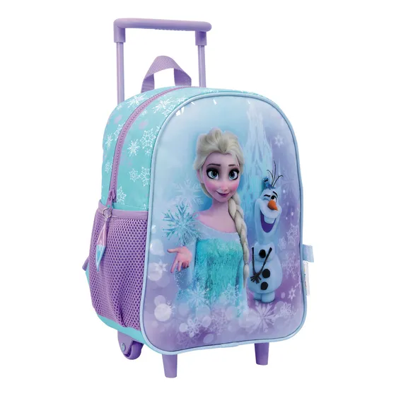 Mochila Jardin Con Carro Disney 12 Pulgadas Frozen Wabro Color Celeste