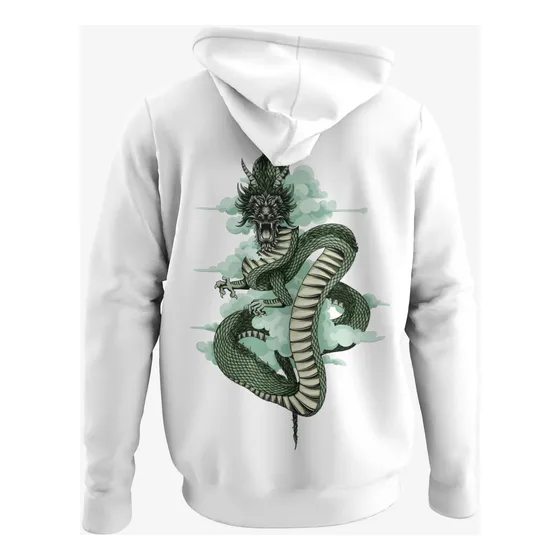 Canguro Hoodie Unisex Estampado Japanese Dragon