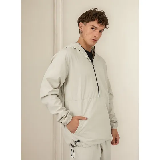 Anorak Impermeable Rompeviento Hombre Cara Cruz Jeans Hoodie