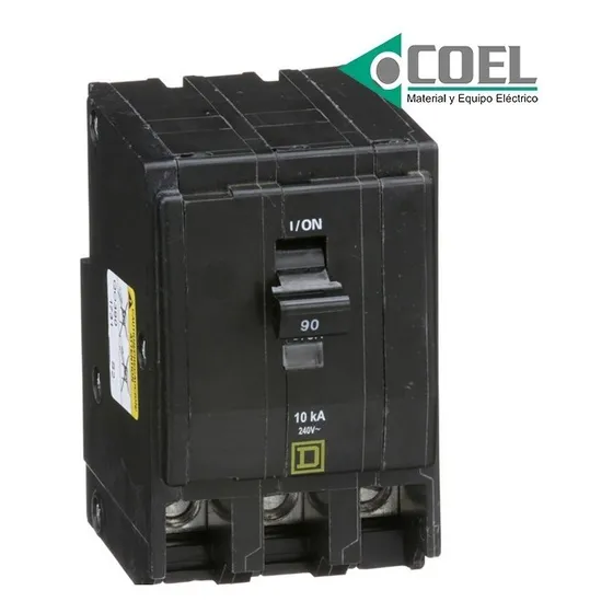Interruptor Termomagnético Qo390 Square D 3p 90a Enchufable