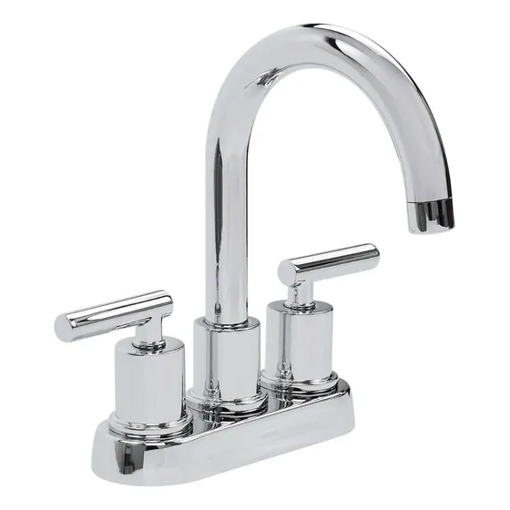 Mezcladora Para Lavabo Cuello Alto 4 PuLG Urrea 14cl Cromo Color Gris Cromo