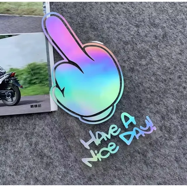 Que Tenga Un Lindo Día .i. Calcomanía Reflectiva Pared Moto