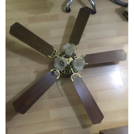 Lampara De Techo Con Ventilador 5 Aspas Usada 100% Operativa