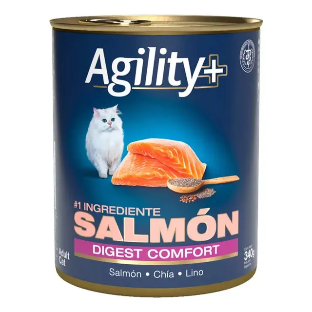 Lata Agility+ Para Gato Salmon X 340 Grs.