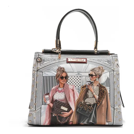 Cartera Dama Nicole Lee Lno17065 Ladies Night Out Acabado De Los Herrajes Oro Correa De Hombro Negro