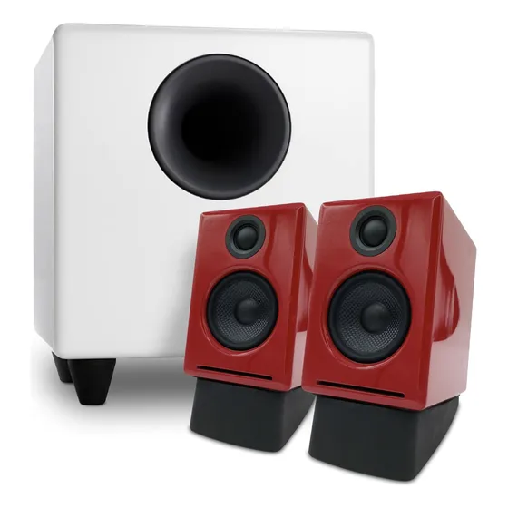 Audioengine Altavoz Computadora A2+ Rojo 60 W Subwoofer S8