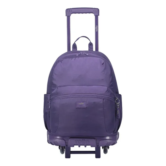 Mochila Con Ruedas Bomper Trik Color Violeta Diseño de la tela Liso