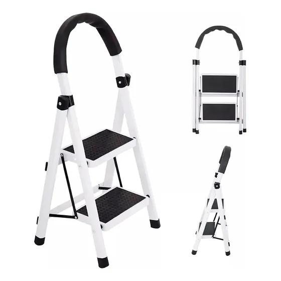 Escalera 2 Peldaño Eoland Taburete Plegable Tijera Multiproposito 2 Escalones Peldano Antideslizantes