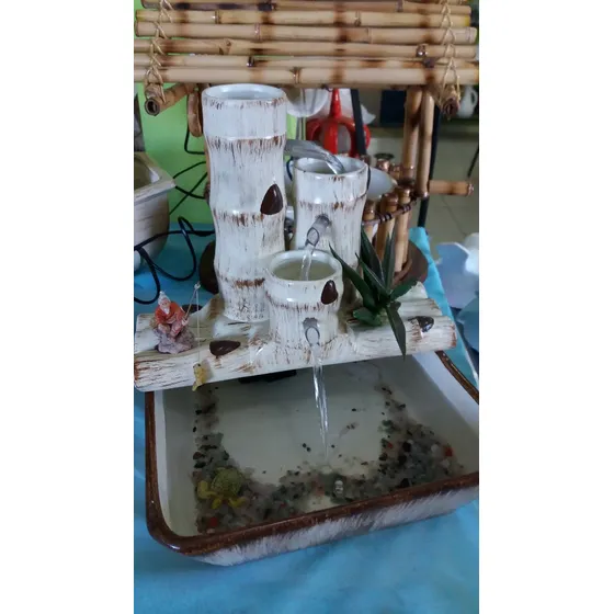 Fonte  Água  Bambu  Cascata  Frete Grátis C Bomba , Frete Gr