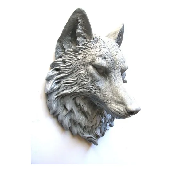 Figuras En Fibra De Vidrio, Lobo Varios Colores