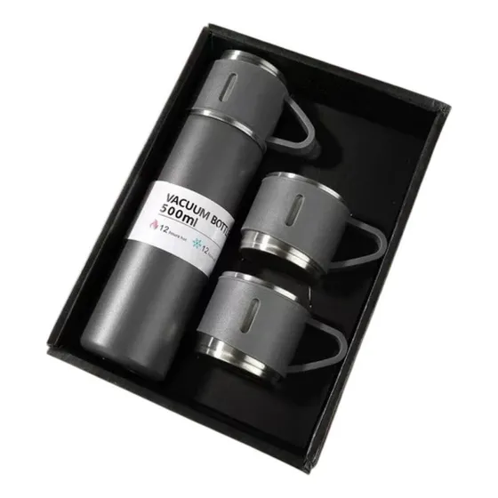 M Set De Termos De 500 Ml Para Agua Fría/caliente Y 3 Tazas