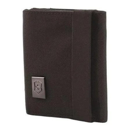 Billetera Victorinox Trifold con diseño Lisa color black de nailon - 10cm x 9cm x 3cm