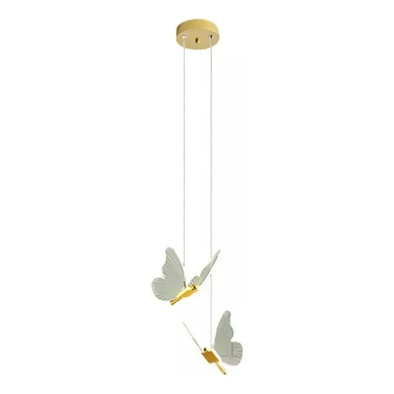 Pt Compatible Lámpara Colgante De 2 Lámparas Tipo Mariposa