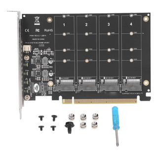 Adaptador M.2 Pcie Duplo Nvme Ssd Para X16 De 4 Portas De Al Adaptador M.2 Pcie Duplo Nvme Ssd Para X16 De 4 Portas De Al