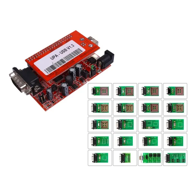 Programador Upa V1.3 Kit 20 Adaptadores Full + Cable Dv9 + Scripts