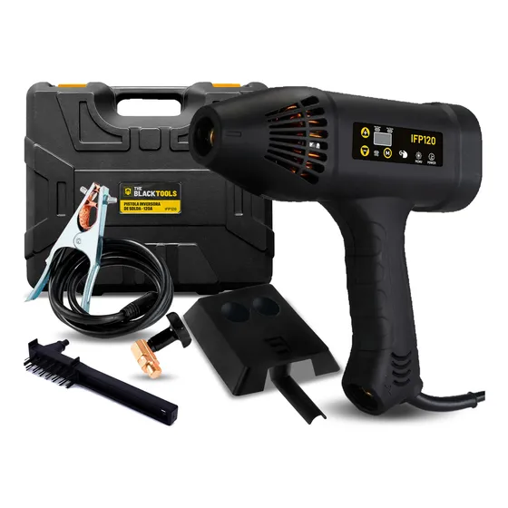 Pistola De Solda Inversora Mma 120a Portátil The Black Tools Cor Preto Frequência 60Hz 220V
