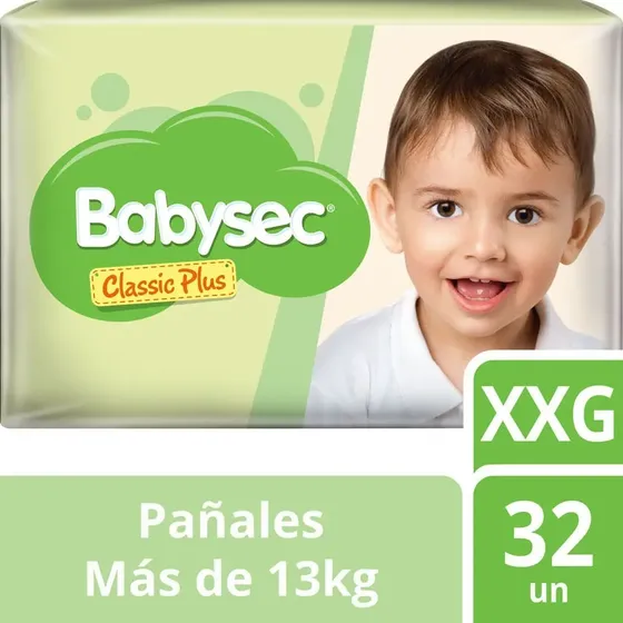 Babysec Classic Plus Xxg X 32 Género Sin género Tamaño Extra extra grande (XXG) | Cuotas sin interés