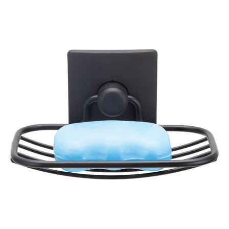Porta Sabonete Saboneteira Dupla Face 3m Arthi Black Preto Porta Sabonete Saboneteira Dupla Face 3m Arthi Black Preto