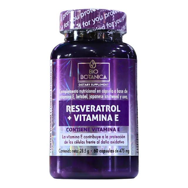 Resveratrol 475mg + Vitamina E 60cápsulas