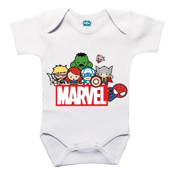 Body De Bebe Personalizado Marvel