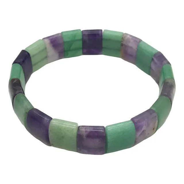 Pulsera Piedra Natural Ajustable Amethyst Aventurine - E170