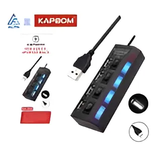 Hub Usb 2.0 Kapbom Ka-h4u 4 Portas Com Led