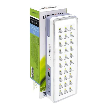 Luz De Emergencia Slt 30 Leds Slt 15 Hs Autonomía Color Blanco LIBERCAM X-30
