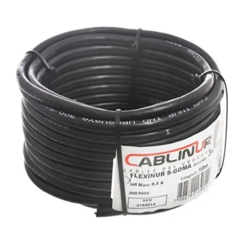 Cable Bajo Goma 3x1 Negro Rollos 50 Metros 