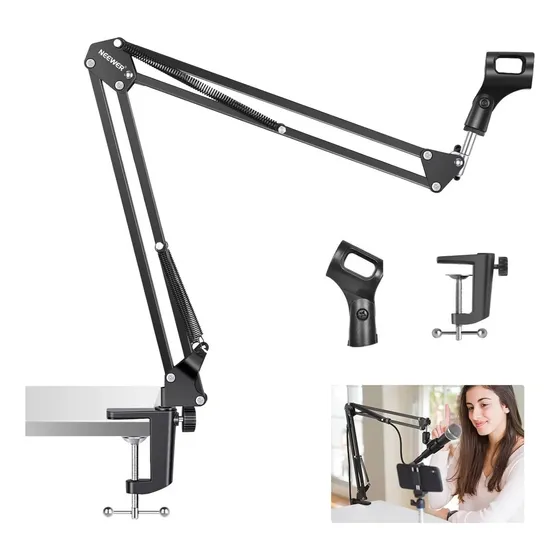Soporte Brazo Para Grabacion Estudio De Condensador Negro