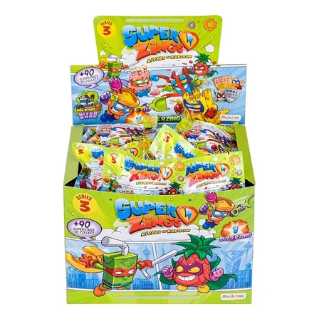 Super Zings Pack Caja 25 Figuras Coleccionables Serie 3
