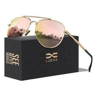 Luenx Gafas De Sol De Aviador Polarizadas Para Mujer Lente E Luenx Gafas De Sol De Aviador Polarizadas Para Mujer Lente E