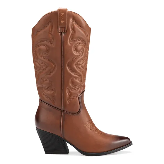 Botas Vaqueras De Moda Dama Zapatos Weide Mujer Cómodo Único