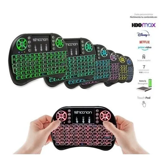 Necnon Ncr-01 Control Remoto Con Teclado Qwerty Y Mousep /v