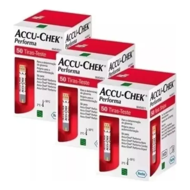 Kit 3 Caixas Accu-chek Performa Com 150 Tiras - Promoção