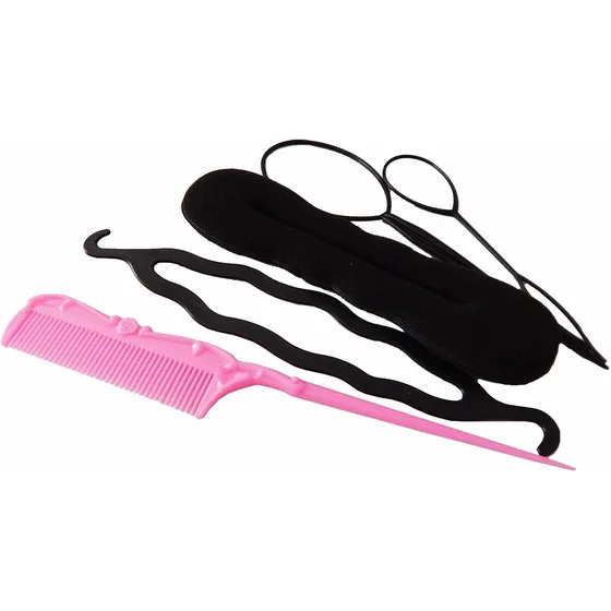 Set 5 Piezas Peinado 2 Topsy Hair Twist Dona Banana Peine