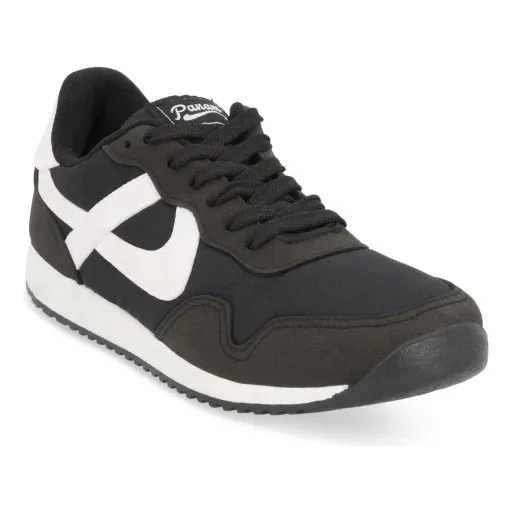 Tenis Casual Panam Mujer Cómodos Negro Cintas 653-04