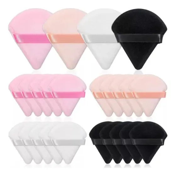Borlas Para Maquillaje Esponja Triangular Terciopelada 24pcs